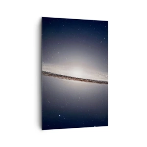 Bild auf Leinwand - Leinwandbild - Eine Spiralgalaxie vor dem Hintergrund des Sternenraums - 80x120cm - Vor langer Zeit in einer weit entfernten Galaxie ... - Moderne Wanddekoration für Wohnzimmer und Schlafzimmer ARTTOR