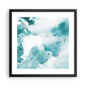 Poster in einem schwarzem Rahmen - Morast von Blau - 40x40 cm