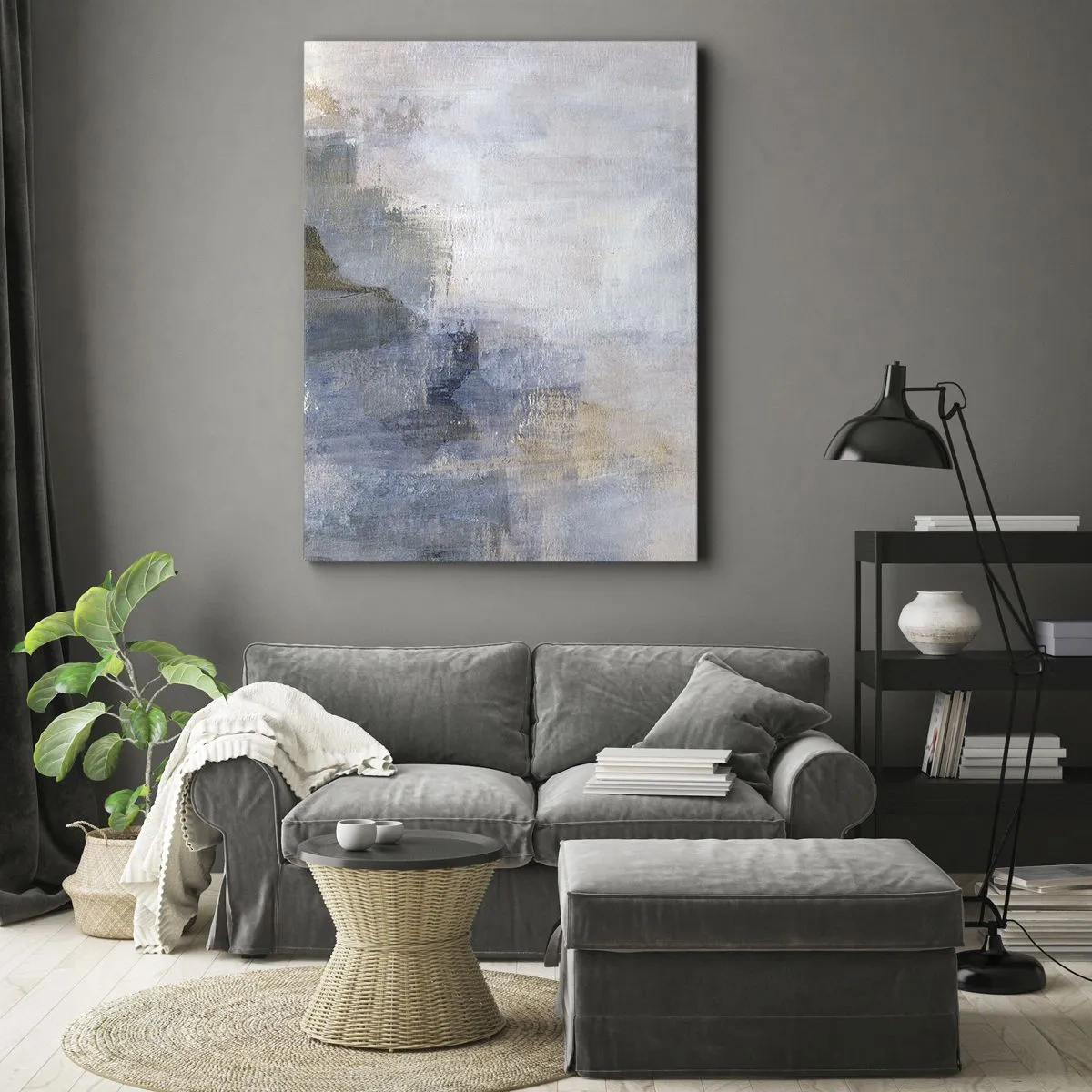 Bild auf Leinwand - Leinwandbild - Farbtöne und Akkorde - 65x120 cm