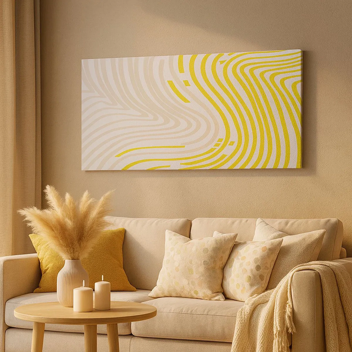 Bild auf Leinwand - Leinwandbild - Komposition mit sanfter Biegung - 100x40 cm