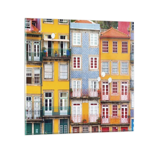 Glasbild - Bild auf glas - Farben der Altstadt - 30x30 cm