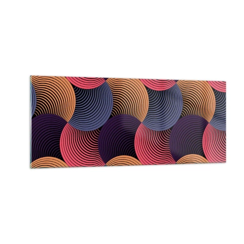 Glasbild - Bild auf glas - Im kreisenden Rhythmus - 100x40 cm