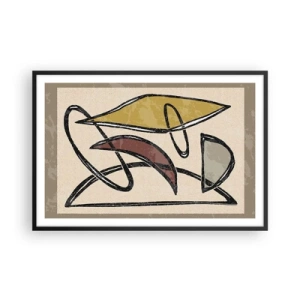 Poster in einem schwarzem Rahmen - Vertikale und Horizontale - 91x61 cm