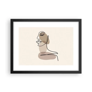 Poster in einem schwarzem Rahmen - Sich selbst zugehört - 40x30 cm