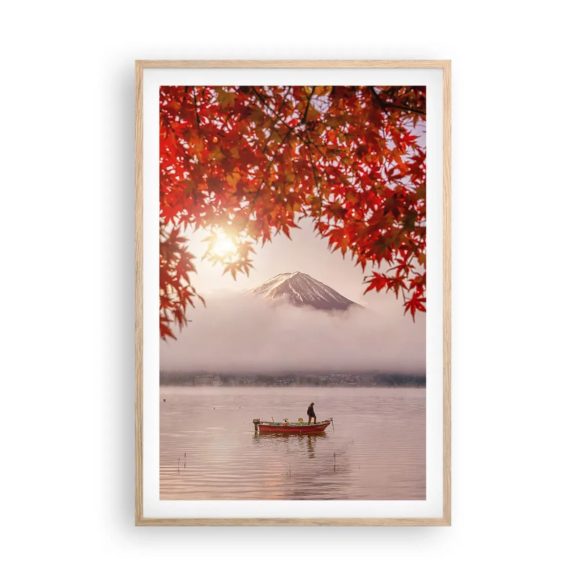 Poster in einem Rahmen aus heller Eiche - Im japanischen Klima - 61x91 cm