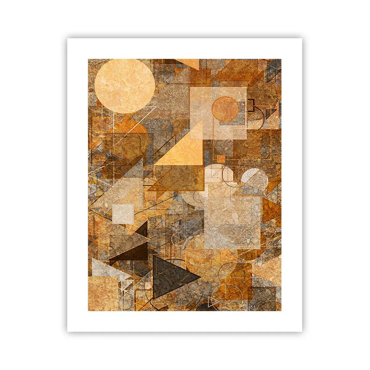 Poster - Eine kubistische Studie aus Bronze - 40x50 cm