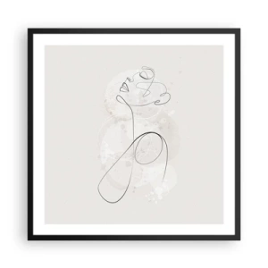 Poster in einem schwarzem Rahmen - Die Spirale der Schönheit - 60x60 cm