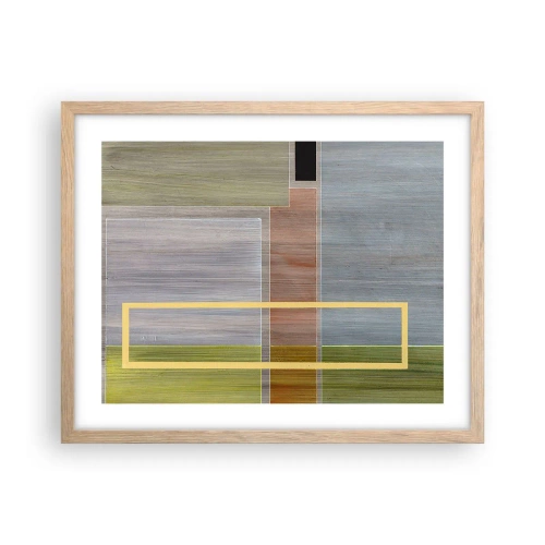 Poster in einem Rahmen aus heller Eiche - Einfach und ruhig - 50x40 cm