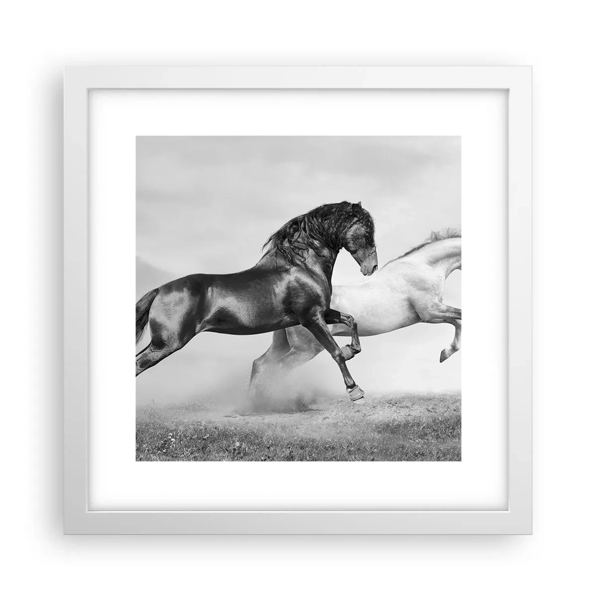 Poster in einem weißen Rahmen - Engel und Dämonen - 30x30 cm