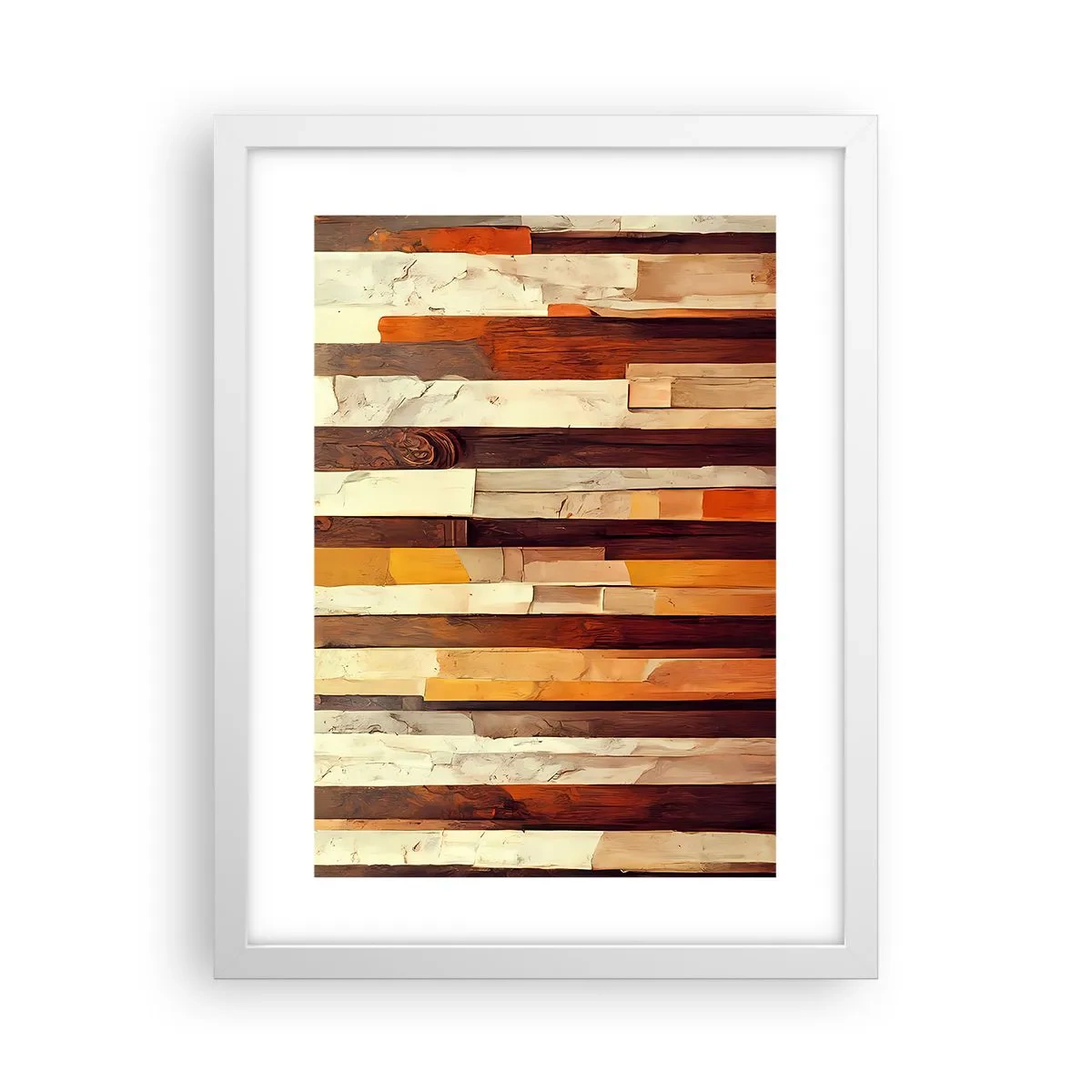 Poster in einem weißen Rahmen - Hymne der Waldbäume - 30x40 cm