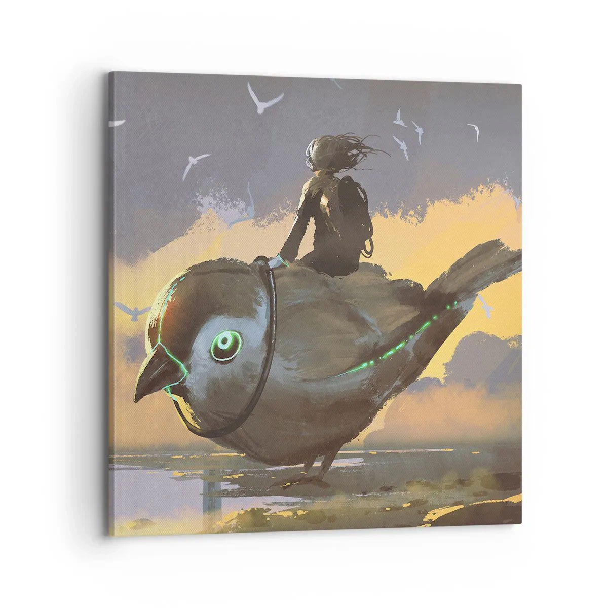 Bild auf Leinwand - Leinwandbild - Ein Stopp auf einer fantastischen Reise - 70x70 cm