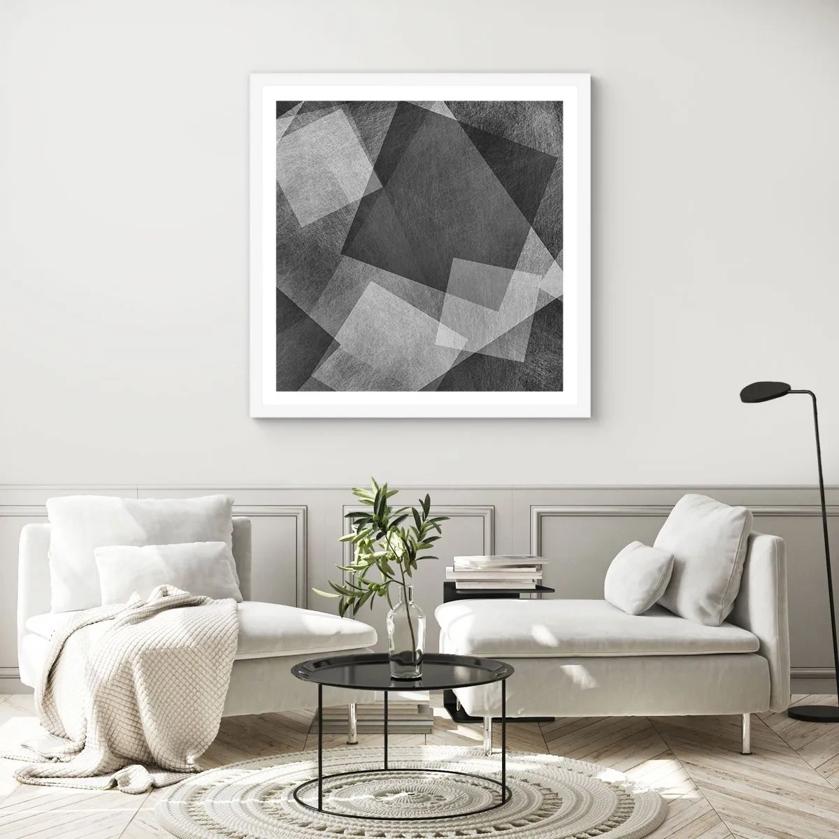 Poster in einem weißen Rahmen - Das ewige Symbol für Beständigkeit und Ordnung - 40x40 cm