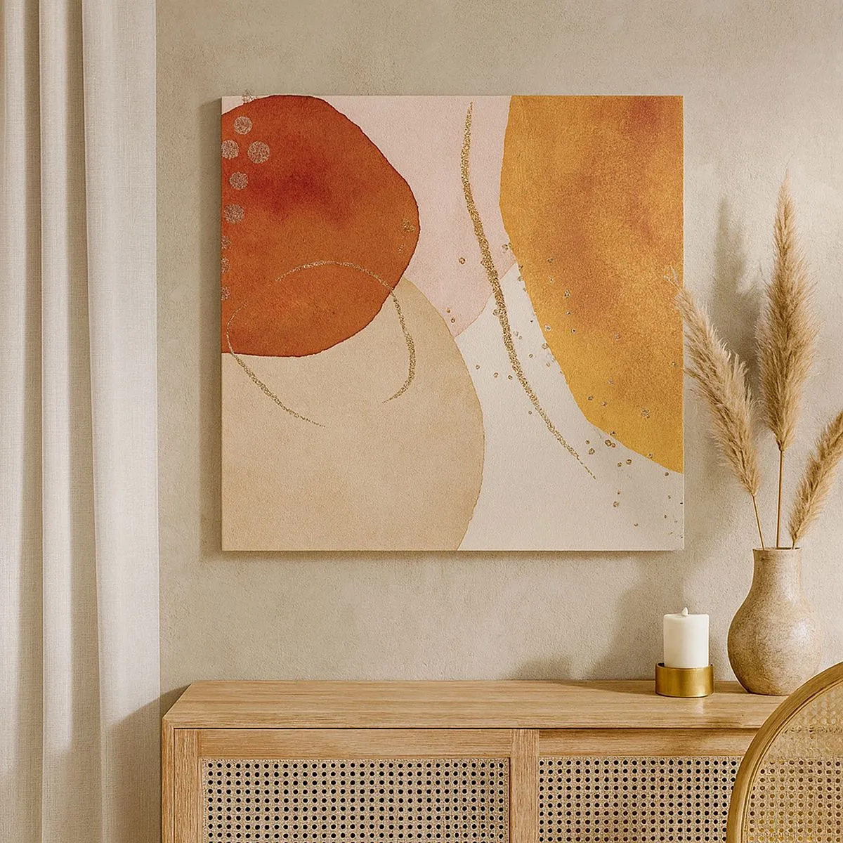 Bild auf Leinwand - Leinwandbild - Rundheit und Bewegung - 30x30 cm