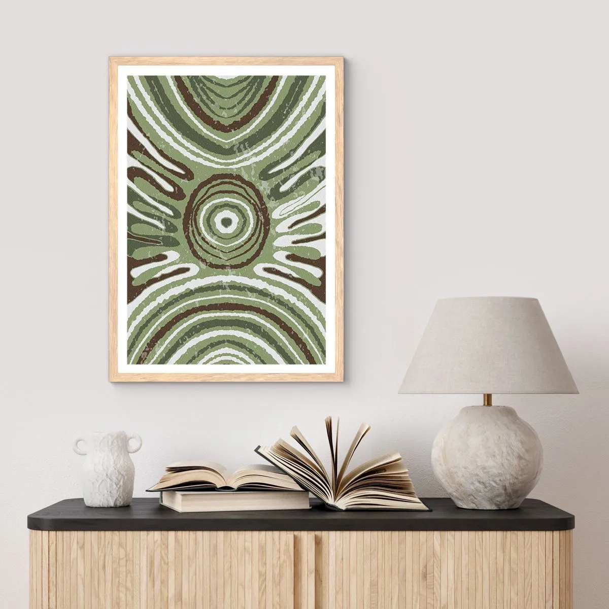Poster in einem Rahmen aus heller Eiche - Explosion von Emotionen - 30x40 cm