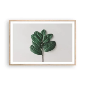 Poster in einem Rahmen aus heller Eiche - Eine Zeichnung purer Natur - 91x61 cm