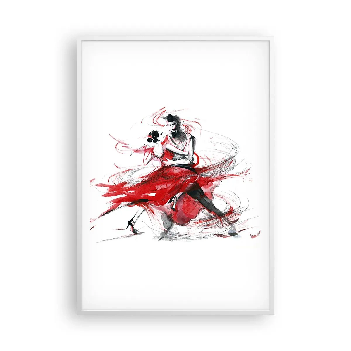 Poster in einem weißen Rahmen - Tango – der Rhythmus der Leidenschaft - 70x100 cm
