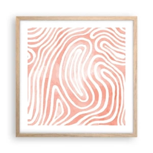 Poster in einem Rahmen aus heller Eiche - Im Korallenlabyrinth - 50x50 cm