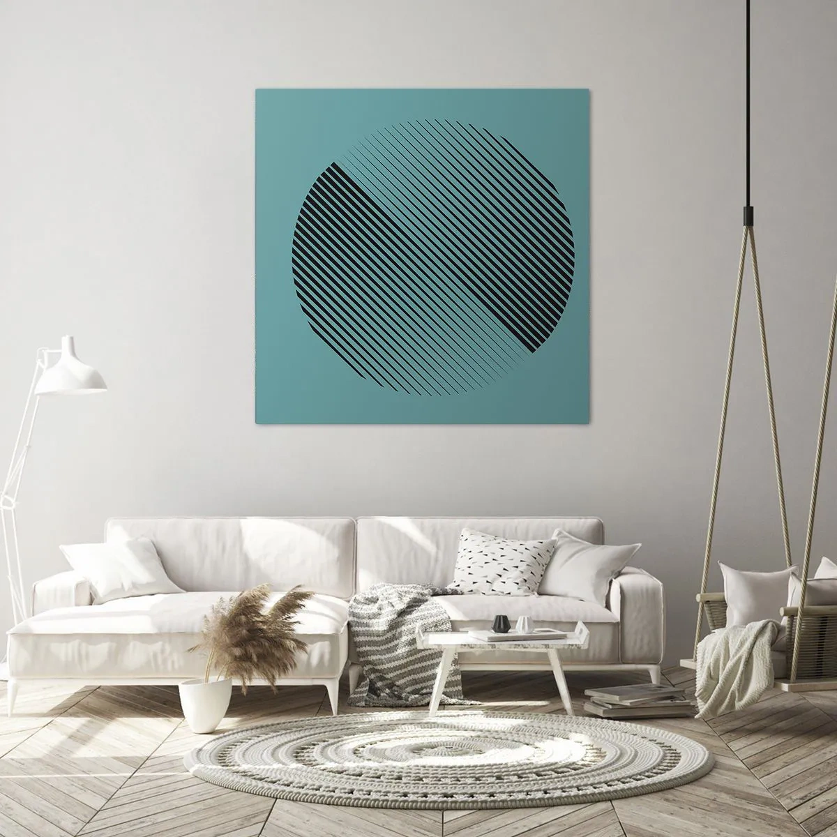 Bild auf Leinwand - Leinwandbild - Kreis – eine geometrische Variante - 50x50 cm