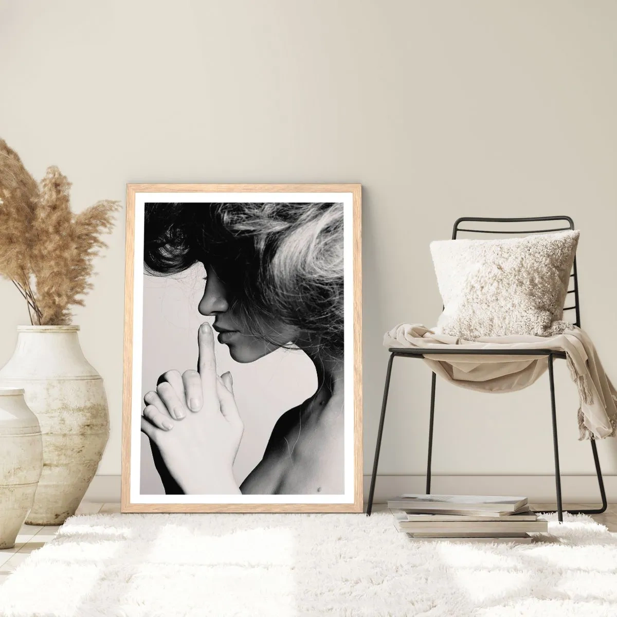 Poster in einem Rahmen aus heller Eiche - Auf sich selbst hören - 70x100 cm