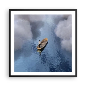 Poster in einem schwarzem Rahmen - Leben – Reise – unbekannt - 60x60 cm