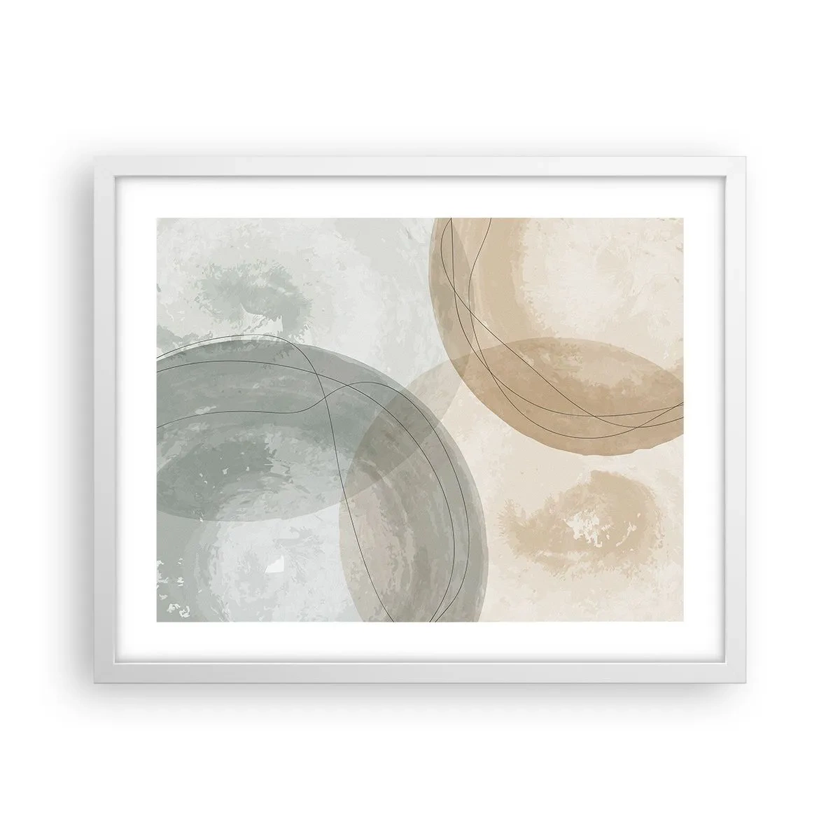 Poster in einem weißen Rahmen - Welten durchdringen - 50x40 cm