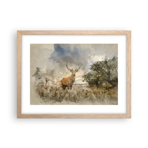 Poster in einem Rahmen aus heller Eiche - Würde – Stärke – Würde - 40x30 cm