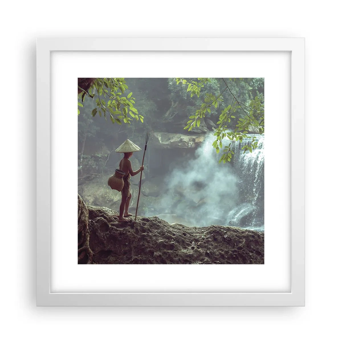 Poster in einem weißen Rahmen - Befreundet mit der Natur - 30x30 cm