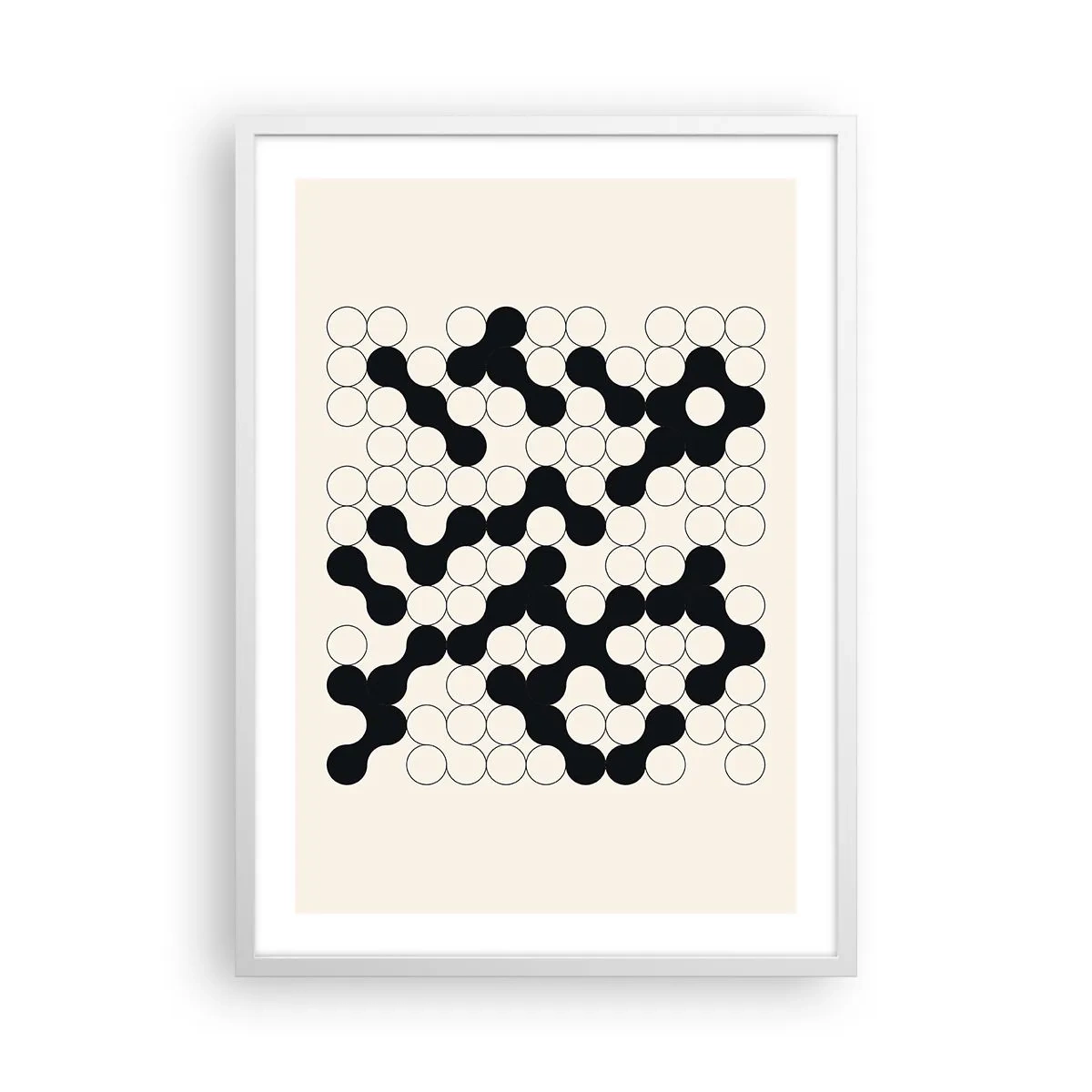 Poster in einem weißen Rahmen - Chinesisches Spiel – Variation - 50x70 cm