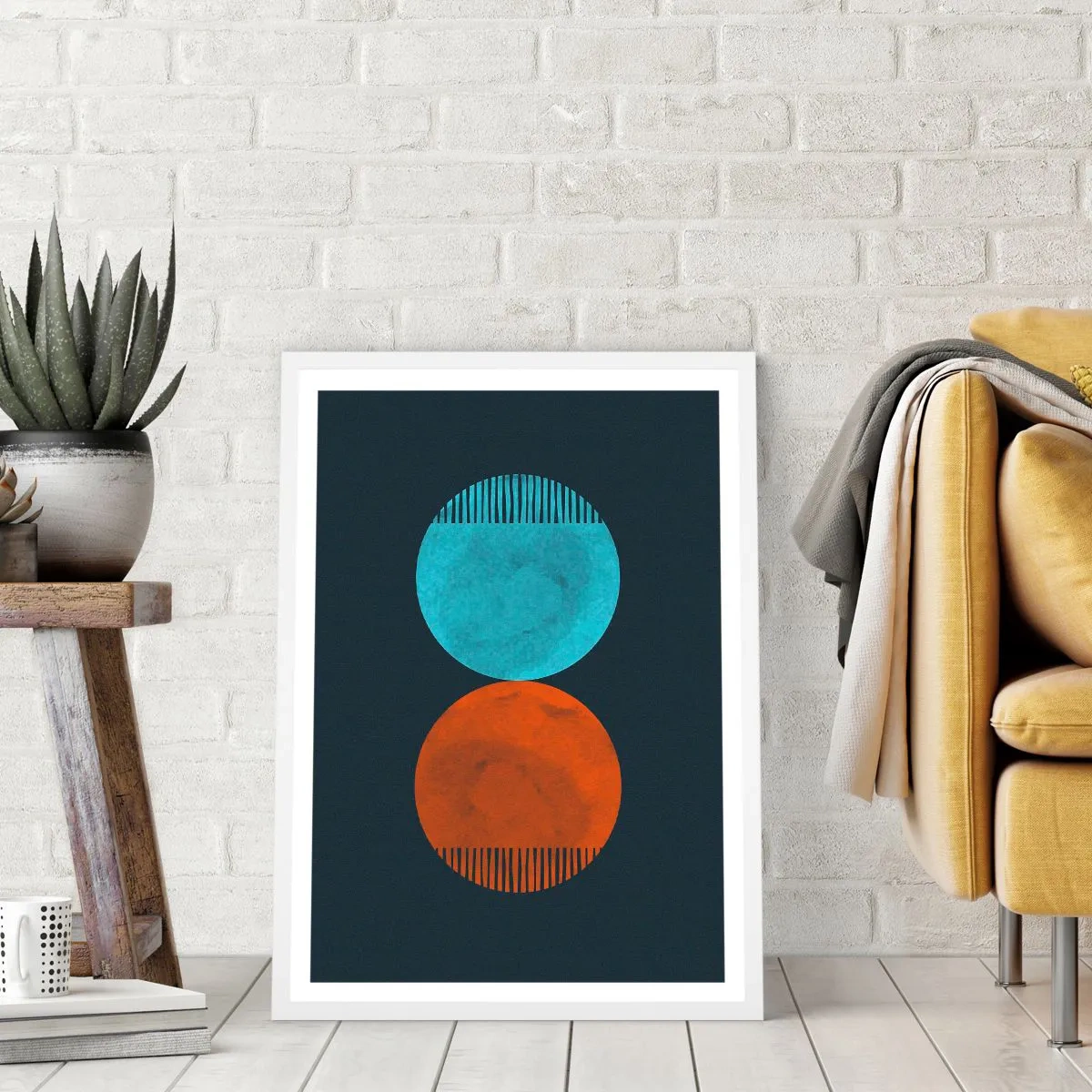 Poster in einem weißen Rahmen - Nur Geometrie? - 61x91 cm