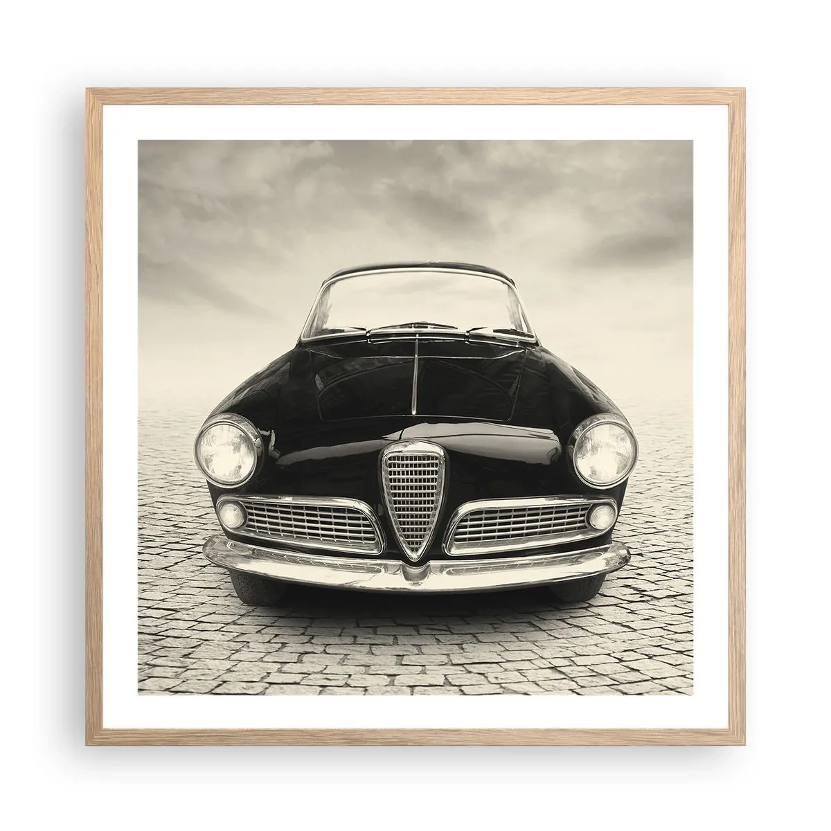 Poster in einem Rahmen aus heller Eiche - Man muss mich einfach lieben - 60x60 cm