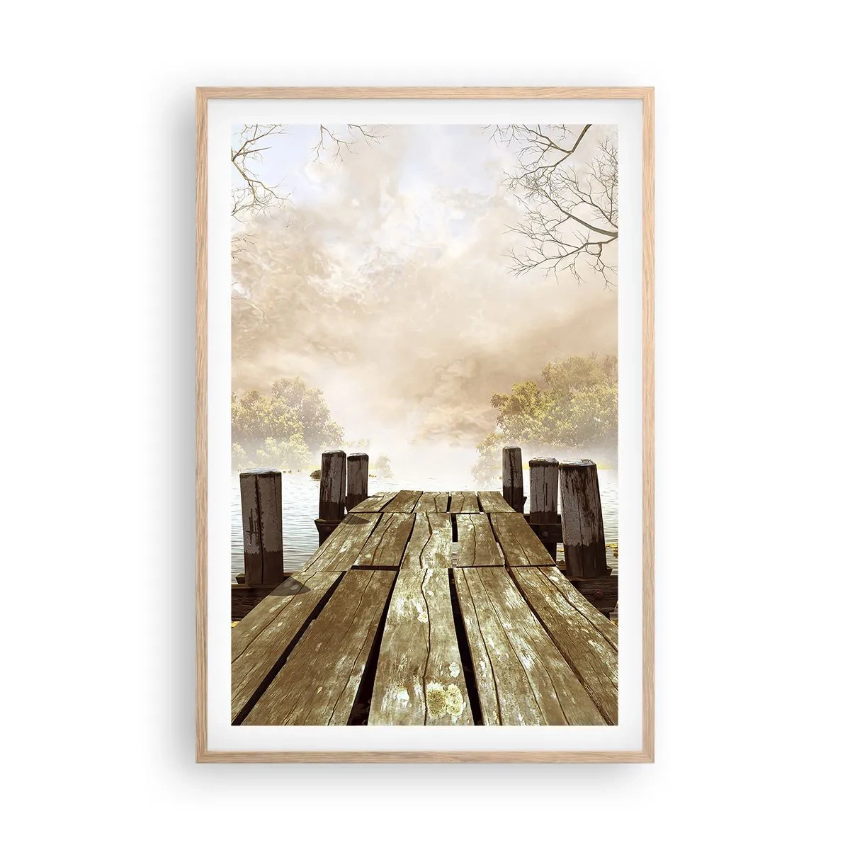 Poster in einem Rahmen aus heller Eiche - Die milde Traurigkeit des Herbstes - 61x91 cm