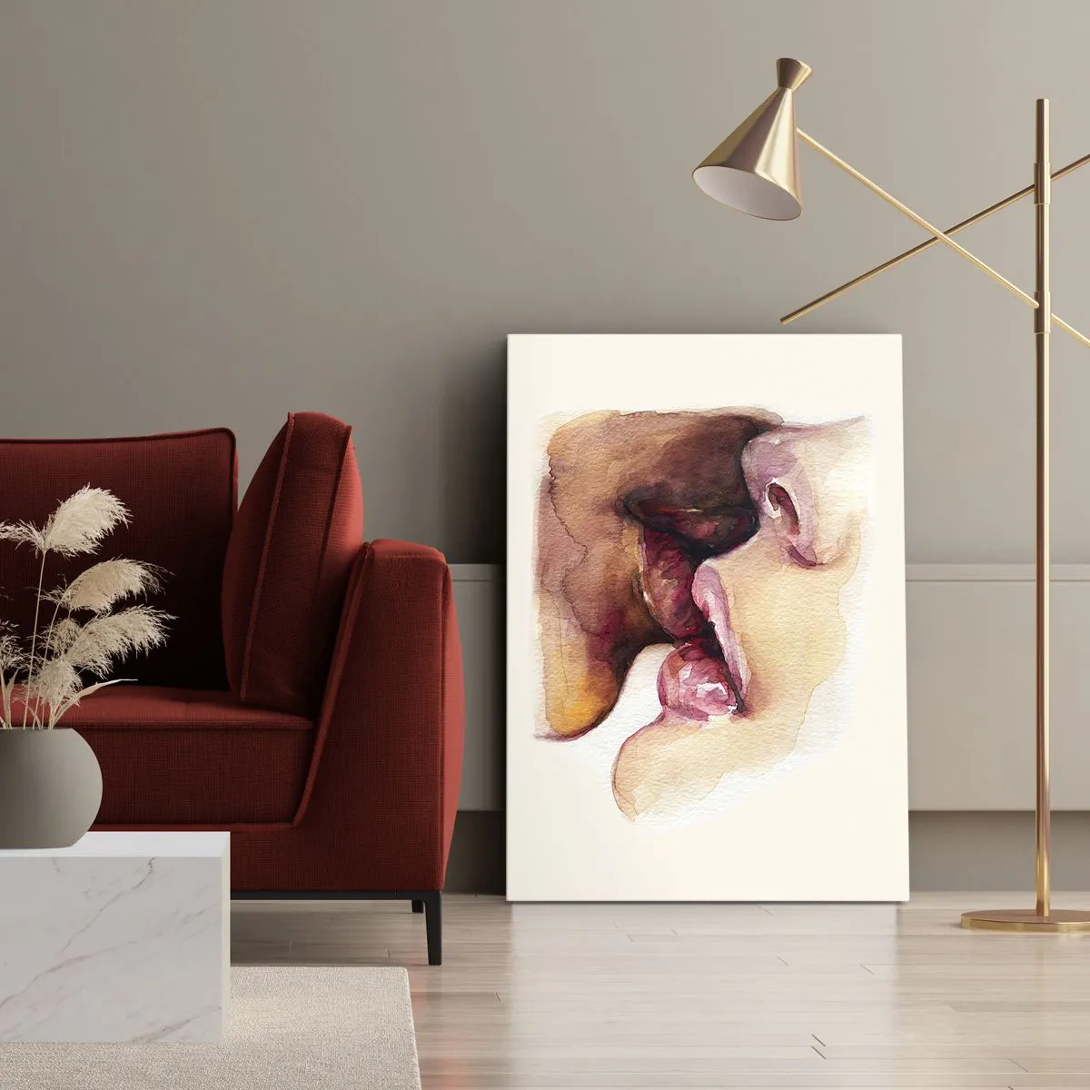 Bild auf Leinwand - Leinwandbild - Wie Tag und Nacht, Erde und Himmel - 45x80 cm