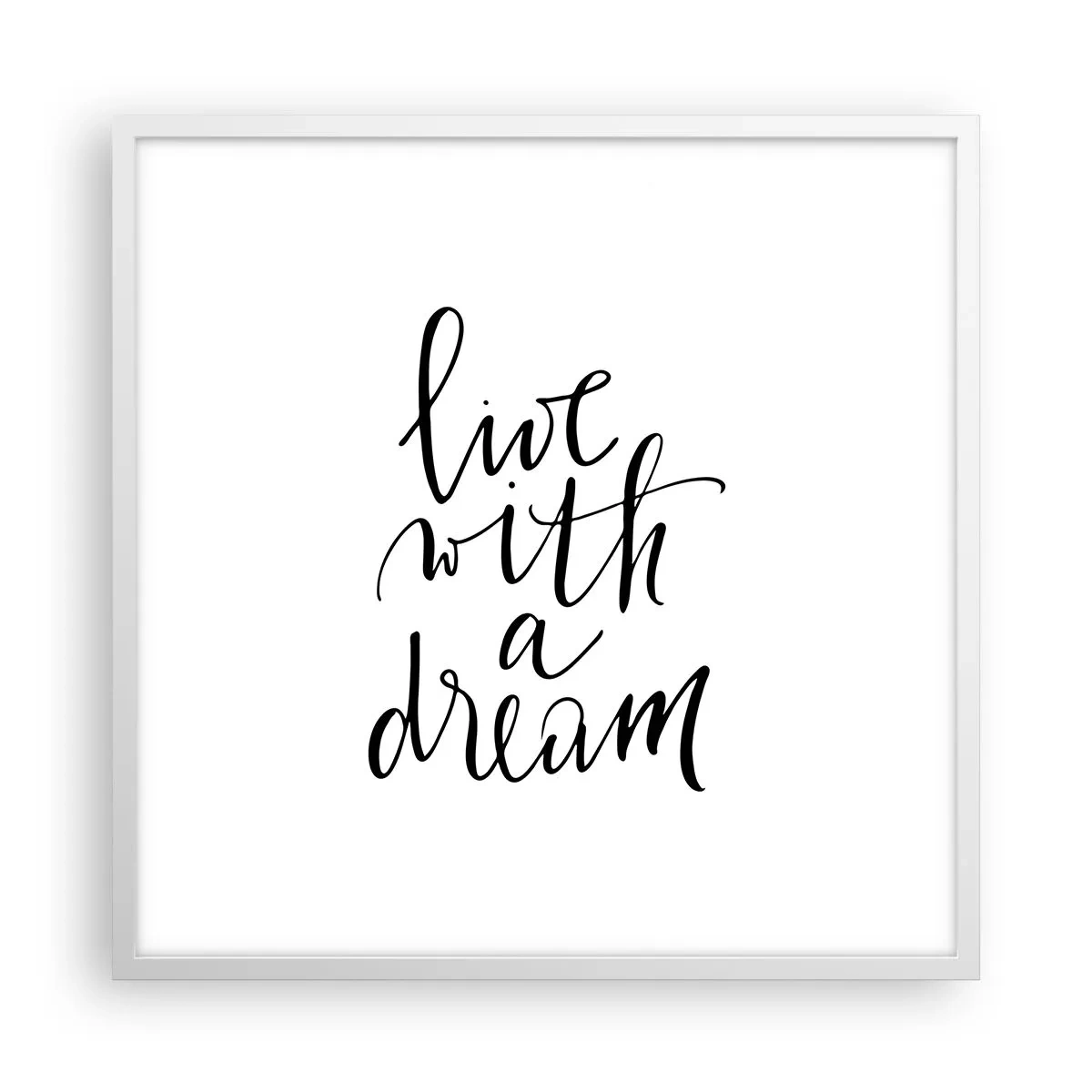 Poster in einem weißen Rahmen - Na sicher - 60x60 cm