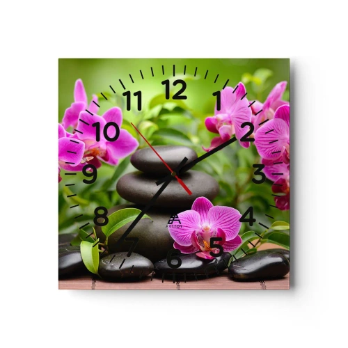 Wanduhr - Glasuhr - Die Pyramide des Friedens - 40x40 cm