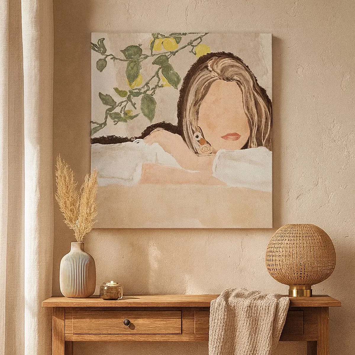 Bild auf Leinwand - Leinwandbild - Südländische Schönheit - 30x30 cm