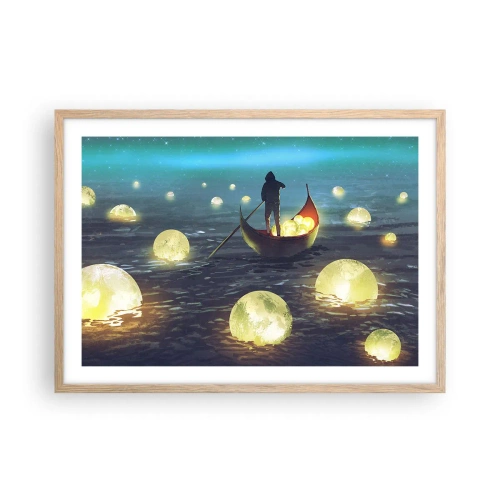 Poster in einem Rahmen aus heller Eiche - Dinge, von denen Philosophen nie geträumt haben - 70x50 cm