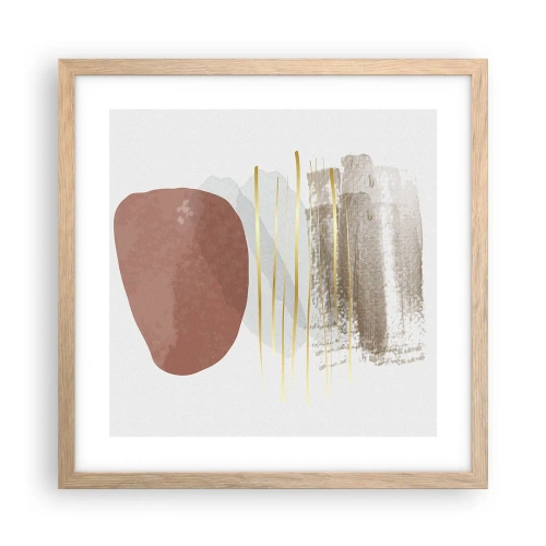 Poster in einem Rahmen aus heller Eiche - Abstrakte Kolonnade - 40x40 cm