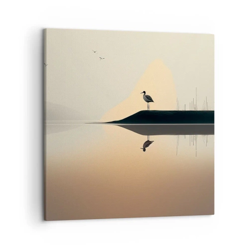 Bild auf Leinwand - Leinwandbild - Herr am See - 50x50 cm