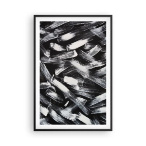 Poster in einem schwarzem Rahmen - Abstraktion im industriellen Geist - 61x91 cm