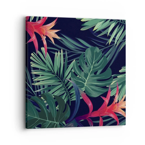 Bild auf Leinwand - Leinwandbild - Im Grünen in Flammen gehen - 30x30 cm