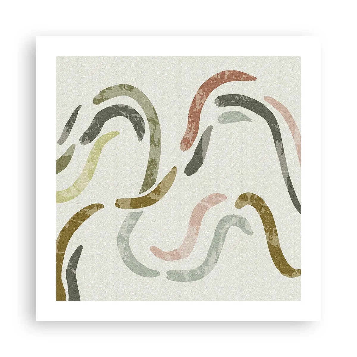 Poster - Fröhlicher Tanz der Abstraktion - 50x50 cm