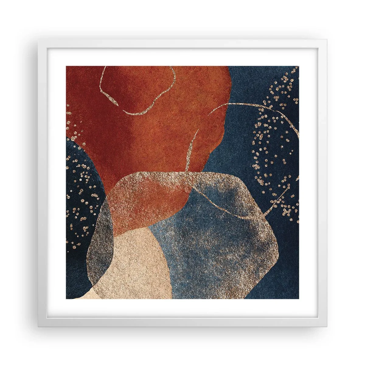 Poster in einem weißen Rahmen - Die Leichtigkeit des Seins - 50x50 cm