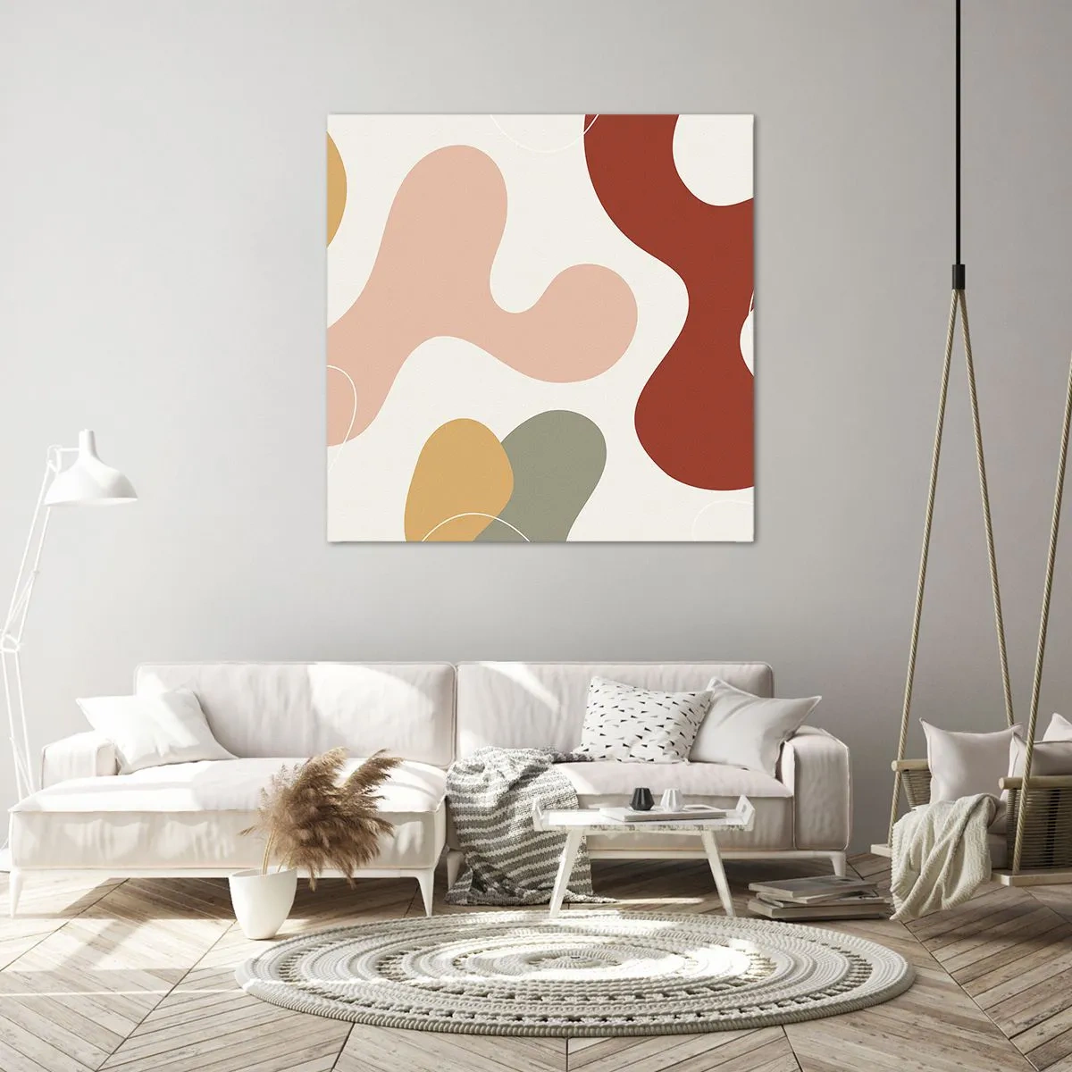 Bild auf Leinwand - Leinwandbild - Kringel oder Schnörkel? - 40x40 cm