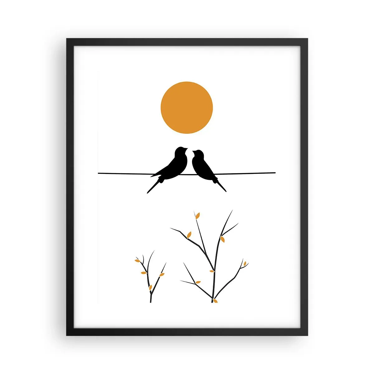 Poster in einem schwarzem Rahmen - Abend der Nachtigallen - 40x50 cm