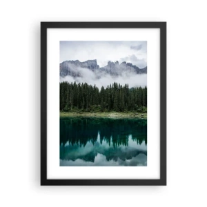 Poster in einem schwarzem Rahmen - Leise, leise, lass uns das Trinkwasser nicht wecken ... - 30x40 cm