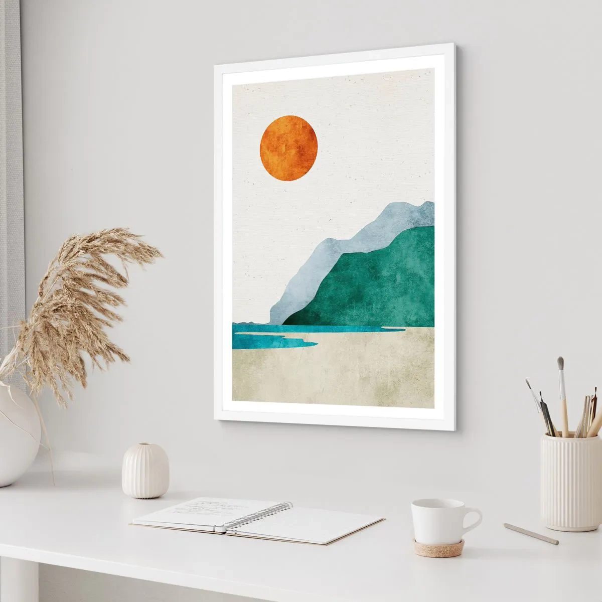 Poster in einem weißen Rahmen - Landschaft, wie sie sein sollte - 40x50 cm