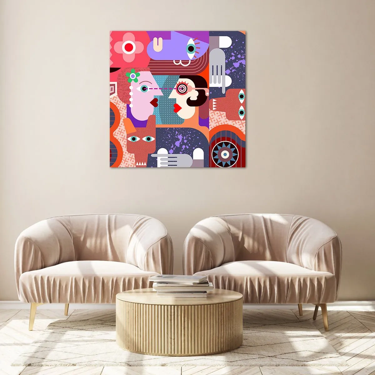 Glasbild - Bild auf glas - Augenhöhe - 60x60 cm