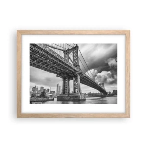 Poster in einem Rahmen aus heller Eiche - Ins Herz der Stadt - 40x30 cm