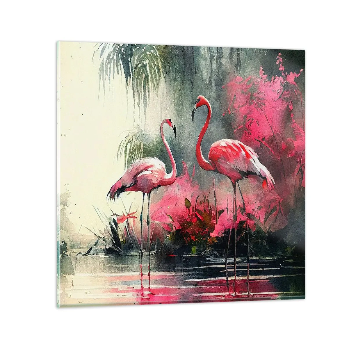 Glasbild - Bild auf glas - Lektion in natürlicher Anmut - 70x70 cm