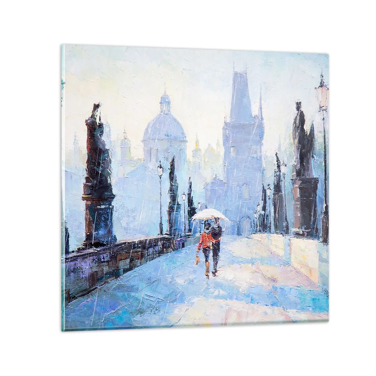 Glasbild - Bild auf glas - Der Regen muss uns verzaubert haben - 70x70 cm